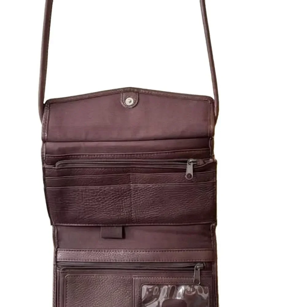 Fossil Leather Crossbody Wallet Bag
